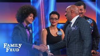 Does Travis have what Steve wants? | Celebrity Family Feud video