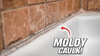 How To Remove And Replace Moldy Shower Caulk! DIY