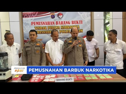 POLDA KALTIM PEMUSNAHAN BARBUK NARKOTIKA