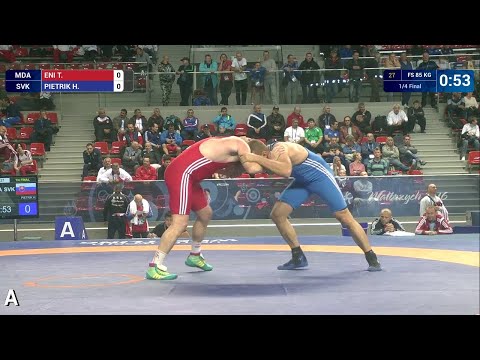 1/4 FS - 85 kg: T. ENI (MDA) df. H. PIETRIK (SVK), 2-0