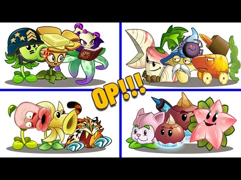 PVZ 2 - 4 Super Teams Plant Vs Team All Zomboid Zombies #5 - Team Plant Vs Team Plant