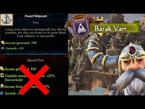 Why Barak Varr Doesn't Have a Special Port Landmark Even it's an Unique Port City for Dwarfs