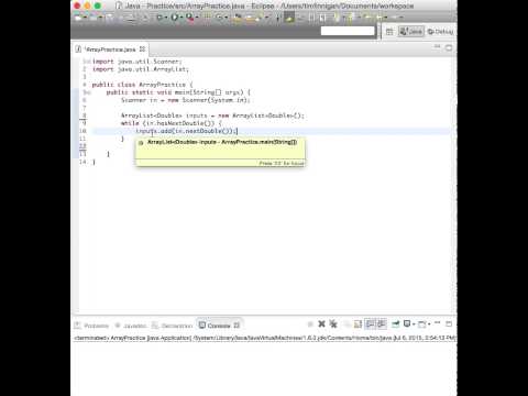 Read User Input Into An Array List Java