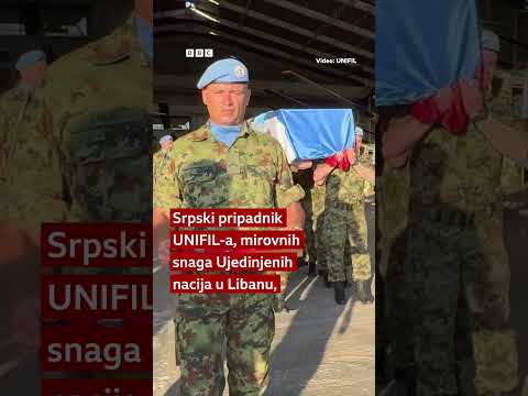 Odata počast poginulom srpskom vojniku u Libanu | BBC News na srpskom #Srbija #vojska #vesti #shorts