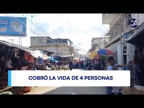 Ataque armado en mercado de Jalapa