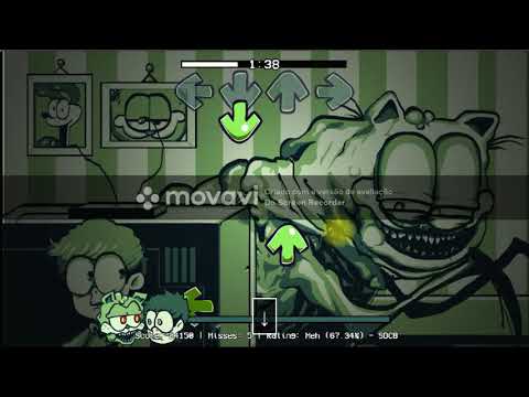 Gameplay FNF - Gorefield MOD - Primeira música do mod