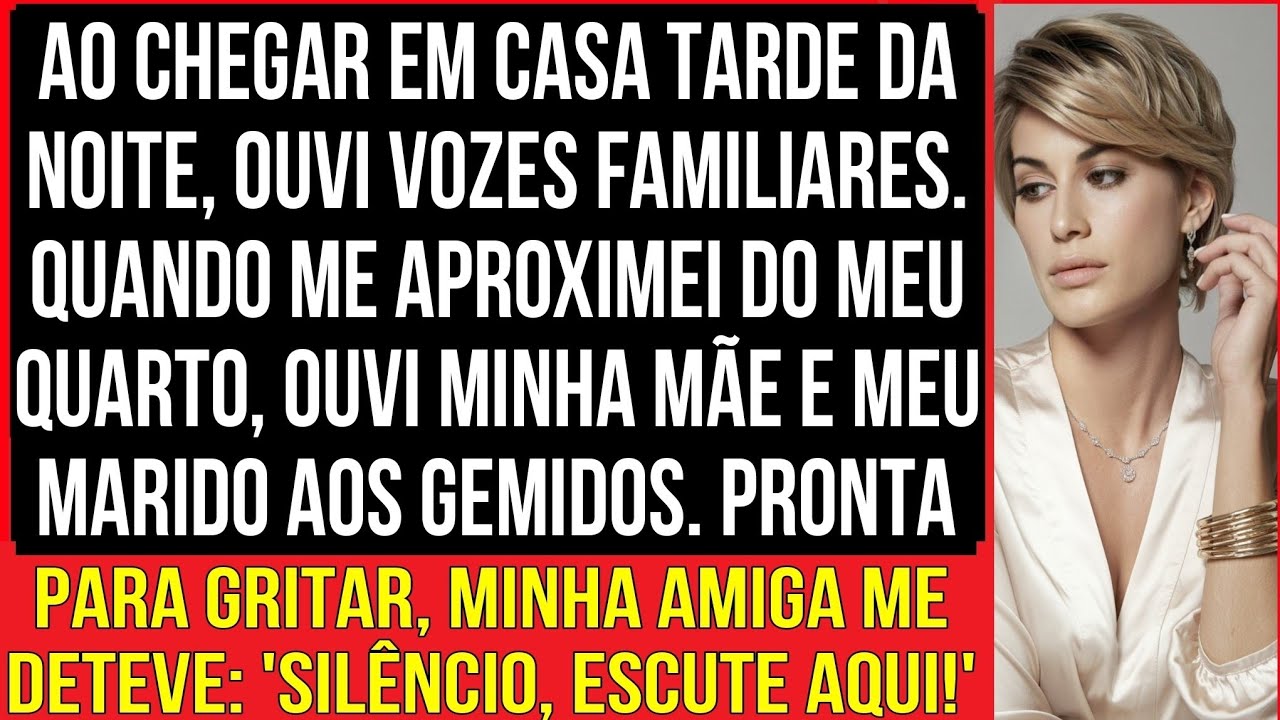 AO CHEGAR EM CASA TARDE DA NOITE, OUVI VOZES FAMILIARES. QUANDO ME APROXIMEI DO QUARTO...