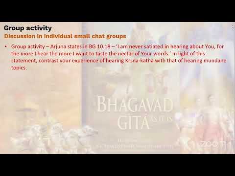 Bhakti Shastri Bhagavad Gita Chapter 10 Tuesday Batch