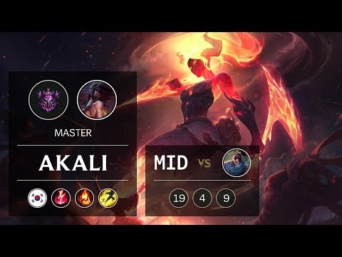 Akali Mid vs Yasuo - KR Master Patch 9.6
