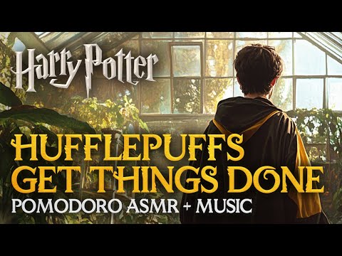 6h Harry Potter Pomodoro 🦡✏️ Perfect Hufflepuff Day | Motivational Study Session with Hogwarts ASMR
