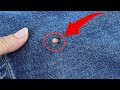 How To Invisibly Repair A Hole In Jeans At Home Easy Needle Stitch Fix