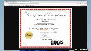 Training Certificate Generation_Trak Safety