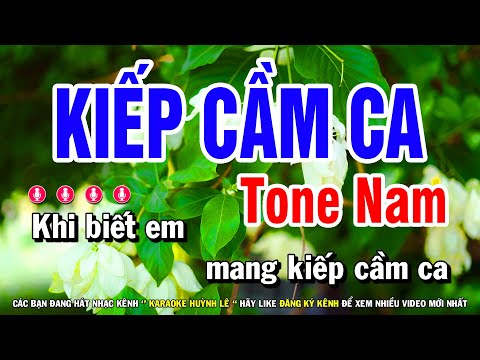 Karaoke Tình Đời ( Kiếp Cầm Ca ) Tone Nam -  Nhạc Sống Dễ Hát Huỳnh Lê