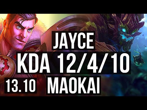 JAYCE vs MAOKAI (TOP) | 400+ games, 12/4/10, Dominating | KR Master | 13.10
