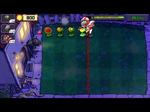 PvZ 1 All star zombie Vs 3 Peashooter