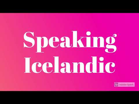Speaking Icelandic-Lesson 1