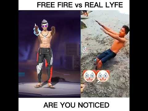 FREE FIRE VS REAL LIFE EMOTE 🍷🗿