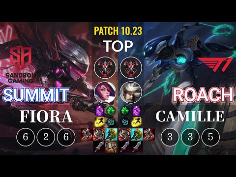 SB Summit Fiora vs T1 Roach Camille Top - KR Patch 10.23