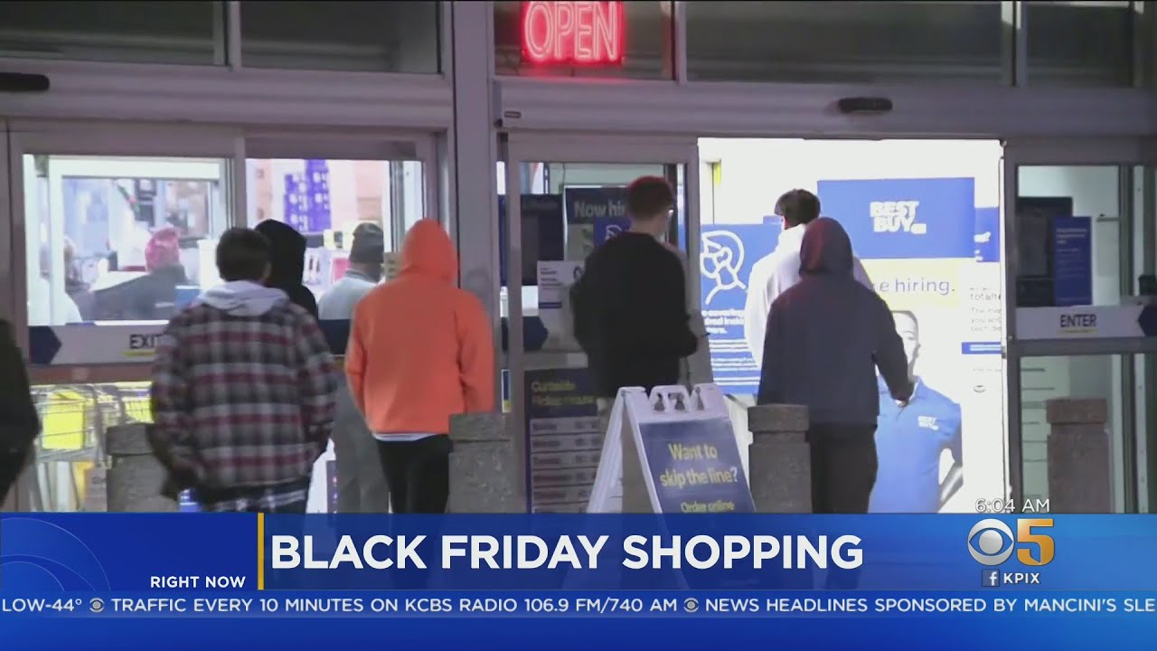 BLACK FRIDAY:  Sparse crowds as Black Friday shopping begins