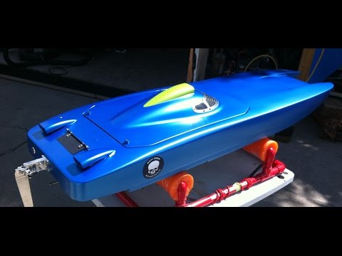 Custom Gas RC Race Boat - 53" MHZ "Hot Rod" Drambuie - RC Boat Build - Part 3 -