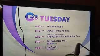 GTV Tuesday Schedule (January 30, 2024)