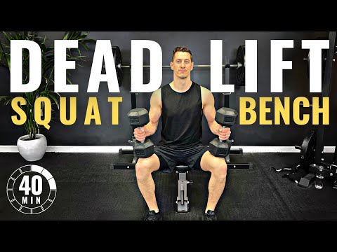 40 Min Full Body BARBELL AND DUMBBELL Workout | Squat Bench Deadlift