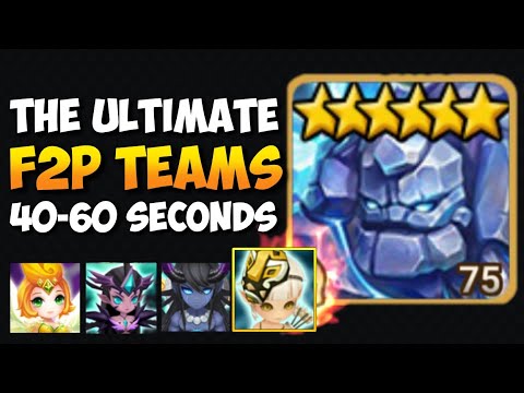 FASTEST/SAFEST 100% F2P Teams Giant Abyss Hard in Summoners War