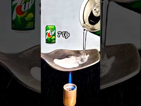 7 UP vs hot spoon reaction #experiment #science #satisfying ##asmr #asmrvideo