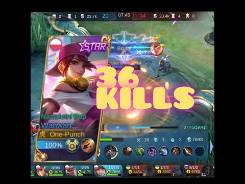 Wanwan 36 Kills One-Punch One Hand player | MLBB