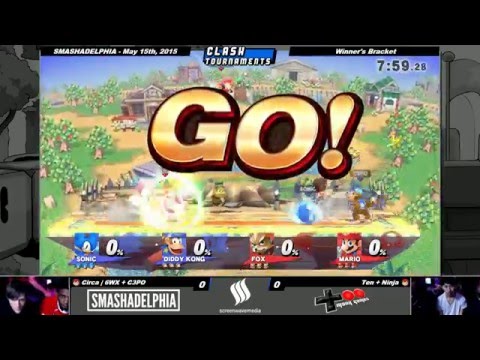 Smashadelphia - 6WX + C3PO vs Ten + Ninja - Smash 4 Wii U
