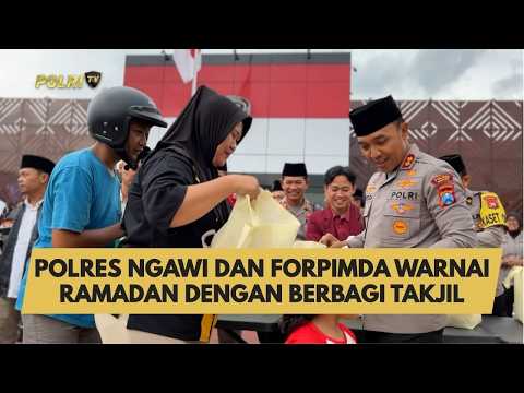 POLRES NGAWI DAN FORPIMDA WARNAI RAMADAN DENGAN BERBAGI TAKJIL