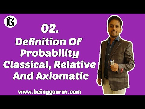 #2 DEFINITIONS OF PROBABILITY: Classical, Relative frequency and Axiomatic by BeingGourav.com
