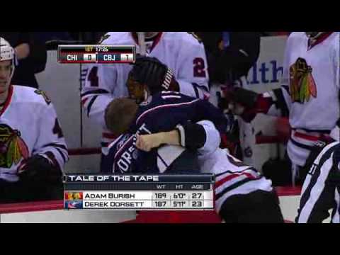 Adam Burrish vs Derek Dorsett 3/25/2010