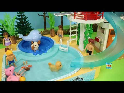 Playmobil Summer Fun Camping Family Caravan Playset Build and Play with Pool Slide Toys For Kids