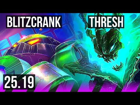 BLITZCRANK & Ziggs vs THRESH & Ashe (SUP) | KR Master | 25.19