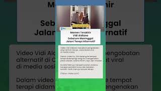 Momen Terakhir Vidi Aldiano Sebelum Meninggal, Terekam Sempat Jalani Pengobatan Alternatif
