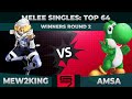 Mew2King vs aMSa - Melee Singles: Top 64 Winners Round 2 - Genesis 7 | Sheik vs Yoshi
