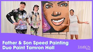 Watch This Father & Son Speed Painting Duo Create A Tamron Hall Portrait in 4 Minutes!