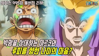 [원피스 995화 리뷰]사황 빅맘에게 밀리지 않는 마르코의 전투력과 루피를 향한 나미의 마음?