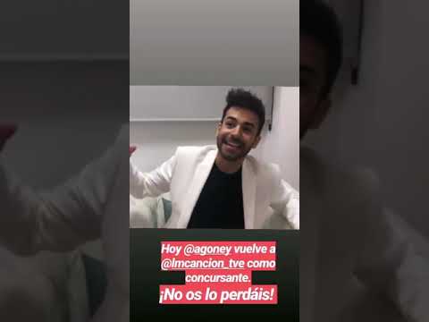 Agoney invitando a verle en "La Mejor canción jamas cantada" por segunda vez 29-3-19