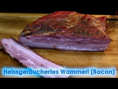 #180: Heißgeräuchertes Wammerl / Bacon / Schweinebauch - Schritt für Schritt erklärt - klappt immer!