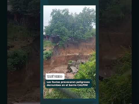 Tafí Viejo: peligrosos derrumbes a causa de la lluvia en el barrio CALPINI