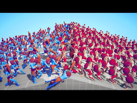 100x TRIBAL ARMY 🗿 vs 💀 100x SPOOKY ARMY / Totally Accurate Battle Simulator ( TABS )
