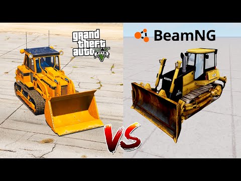 BeamNG.Drive BULLDOZER vs GTA 5 BULLDOZER - WHICH IS BEST?