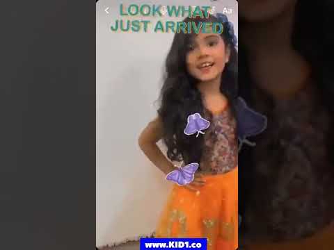 Jacquard yellow kids wear lehenga choli
