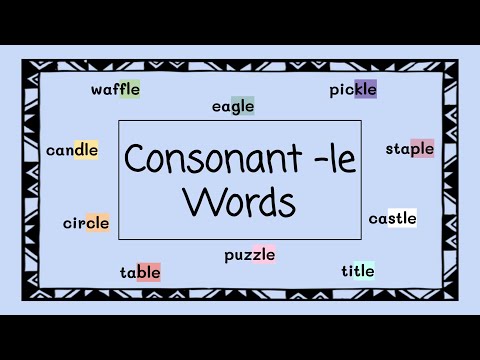 Consonant  -le Words - 4 Minute Phonics