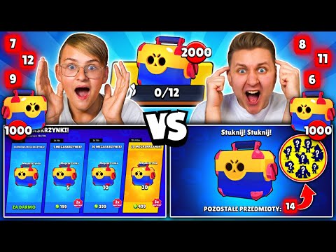 OTWIERAMY 2000x MEGA BOXÓW na 2 EKRANY w BRAWL STARS!😱 *188x ZADYMIARZY + SKINÓW* (Da Mian VS Brat)