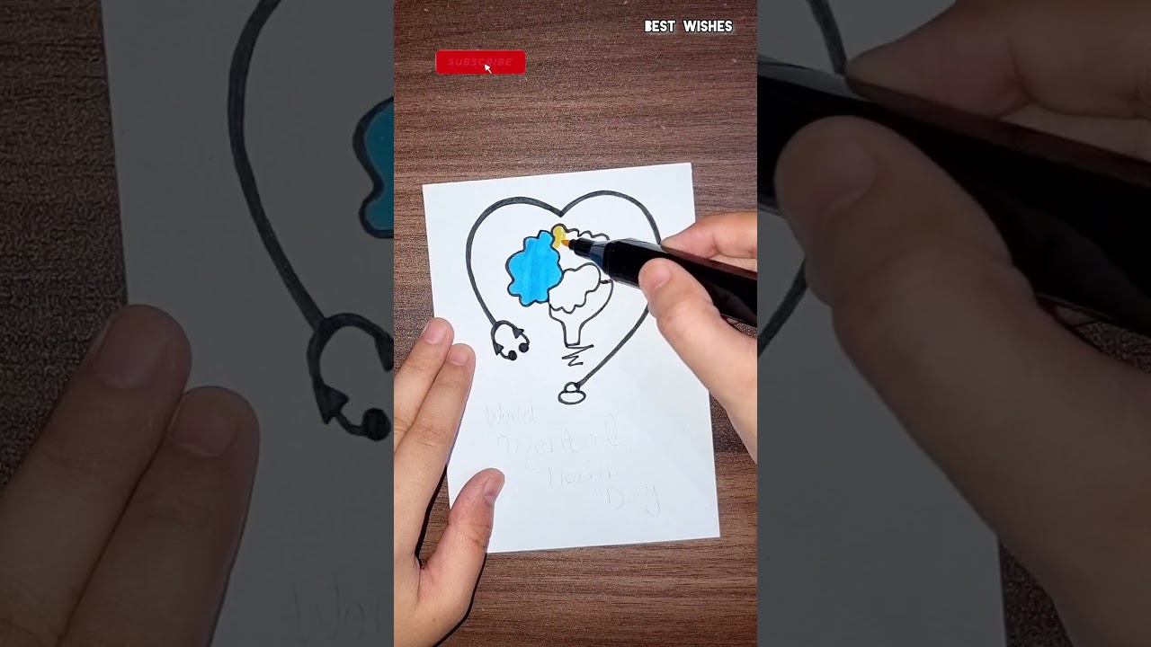 World Mental Health Drawing ||Mental Health Day Drawing #Shorts #MentalHealth #HealthCare #Drawing