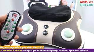 Video Máy massage xoay và đấm bóp lưng cổ vai gáy pin sạc Nikio NK-136DC