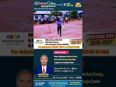 Hosur Employees from Ace Group, Delta CNC and Inno Forge Come Together for Friendly Cricket